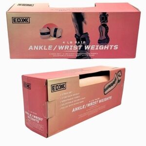 Adjustable Ankle/Wrist Weights 4 LB Pair Pink Fitness Gym Walking
